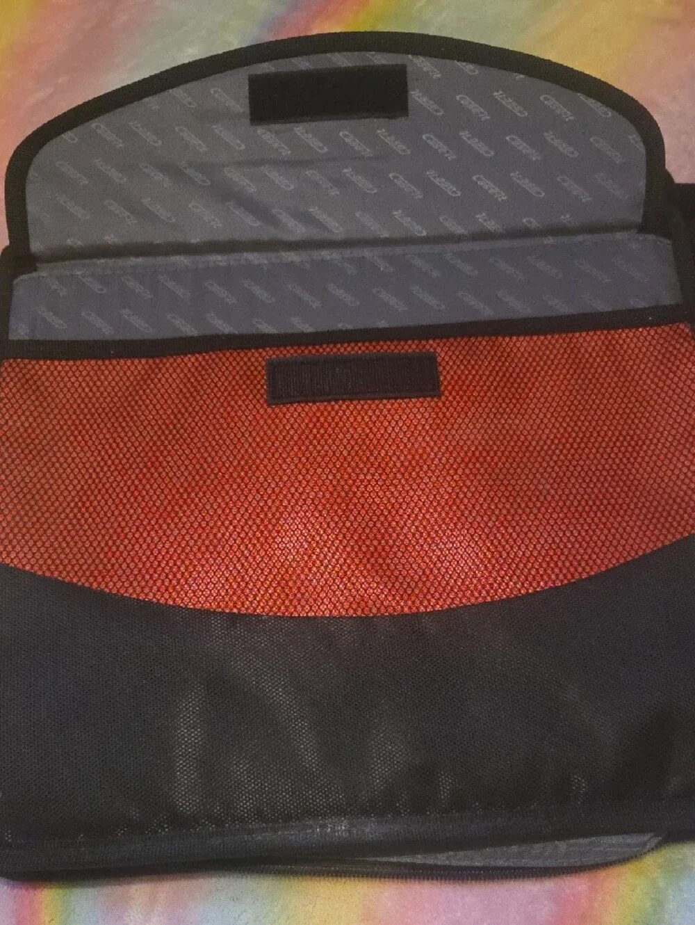 Unisex Black and Red Briefcase Organizer